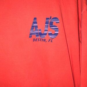 Hooded Comfort Colors Coral AJ’s Long Sleeved T-Shirt